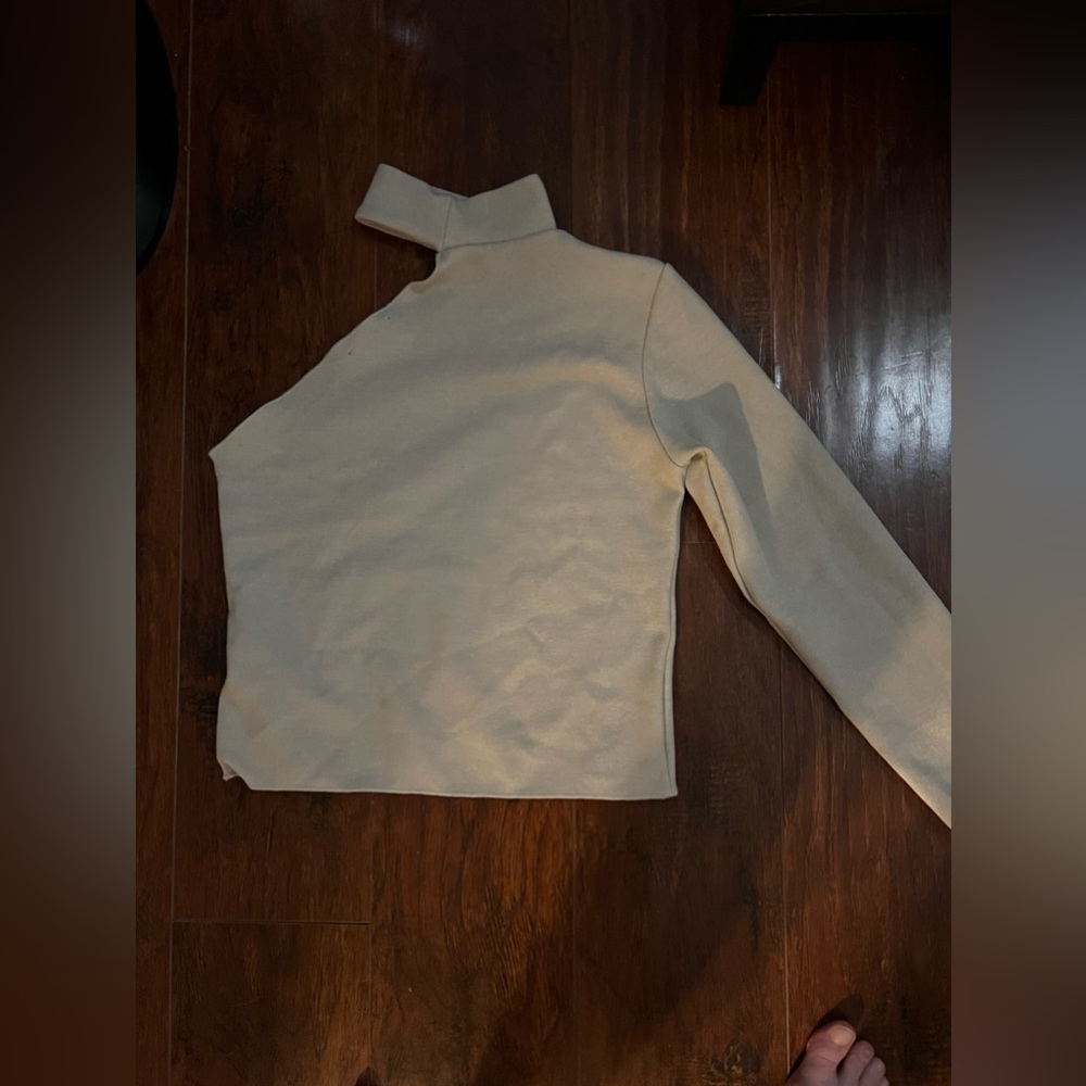 Zara size medium beige one shoulder cropped top - Picture 3 of 7
